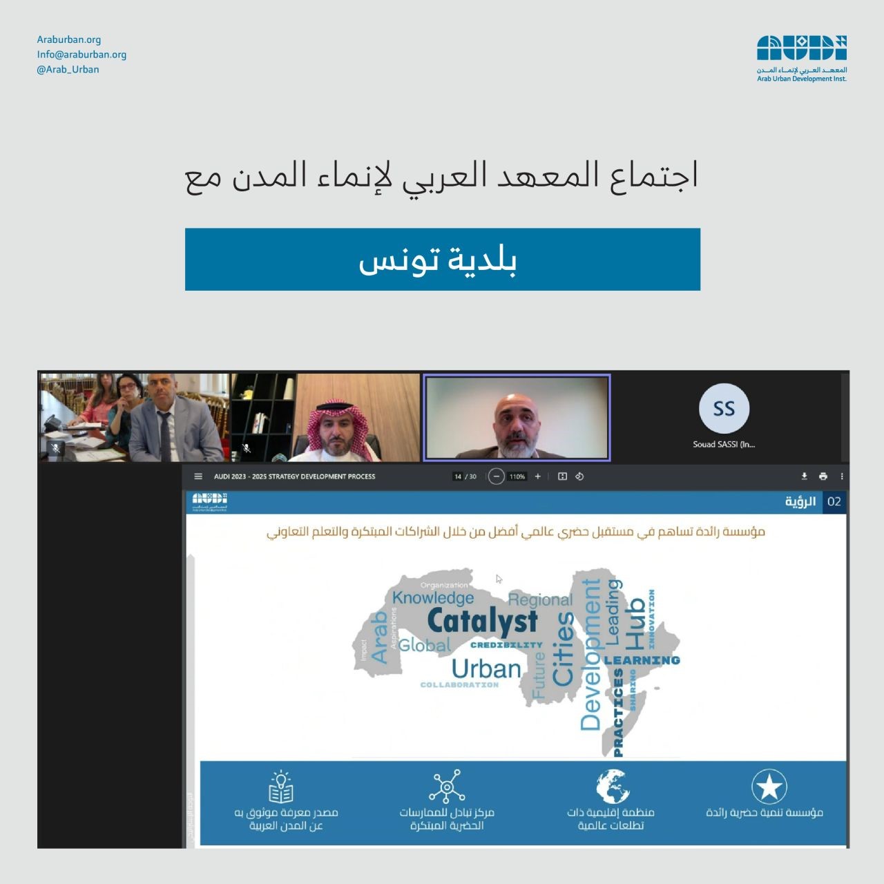 اجتماع المعهد مع بلدية تونس